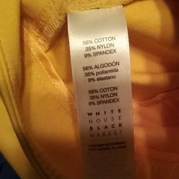 *Sold on Mercari* WHBM ankle yellow pants - Picture 3 of 3